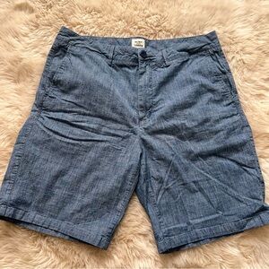 Flint and Tinder Washed Indigo Blue Chambray Shorts [Size 36]
